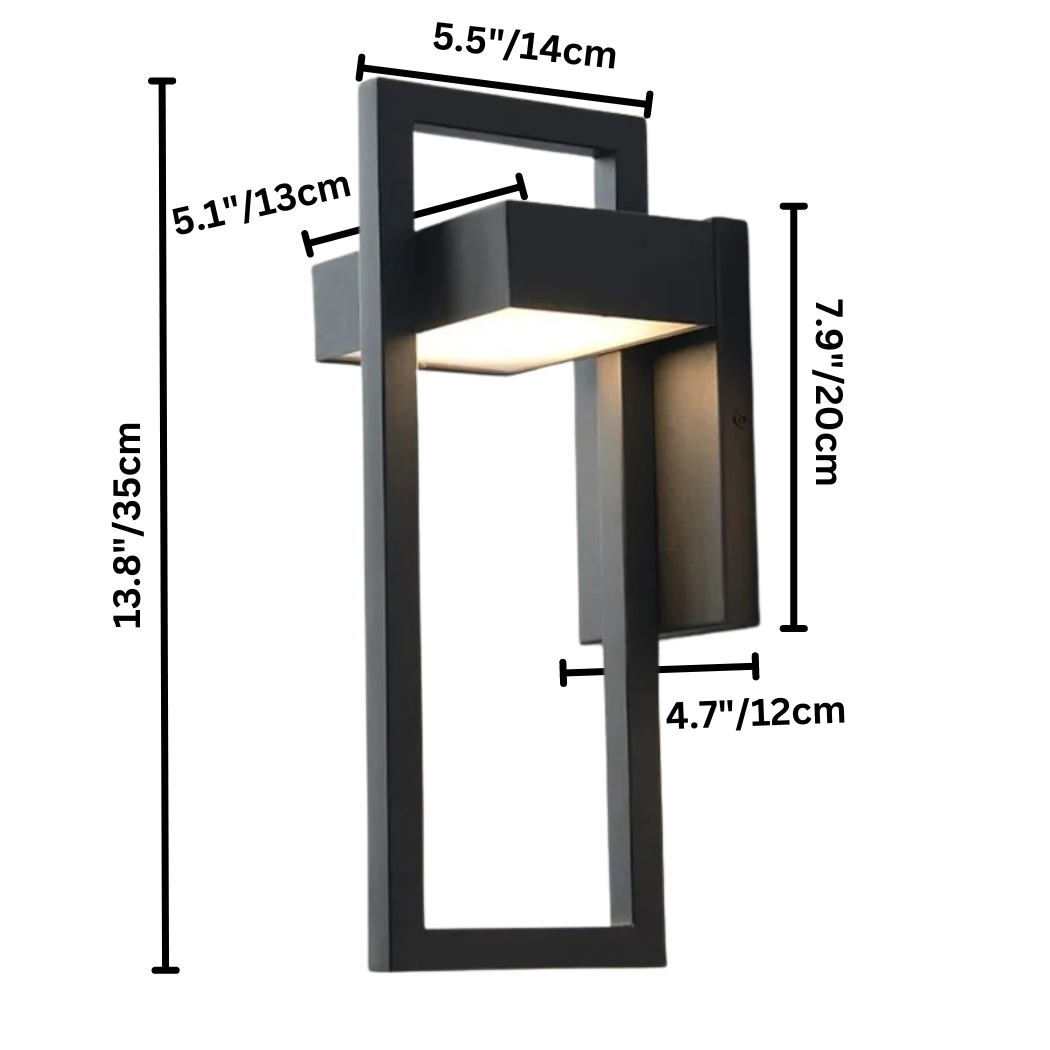 Scandi Geometric LED Outdoor Wall Light