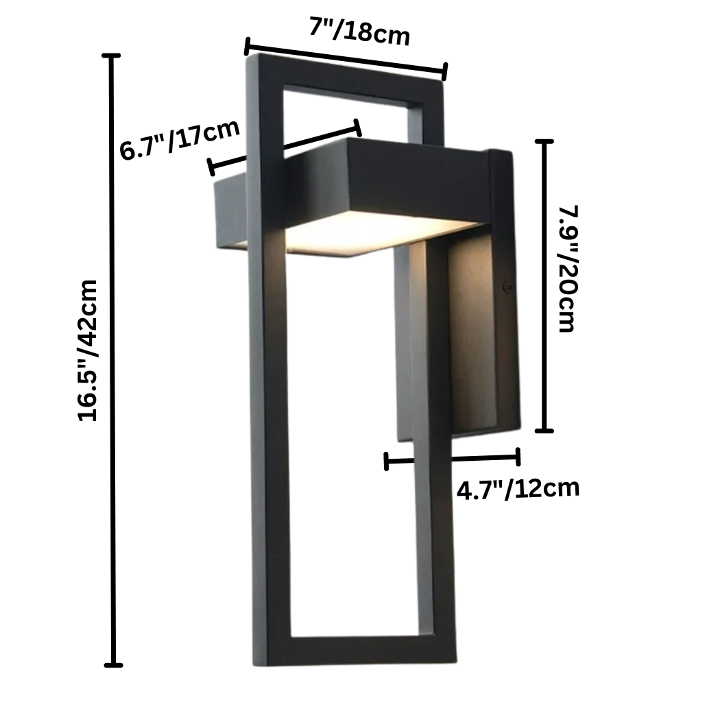 Scandi Geometric LED Outdoor Wall Light
