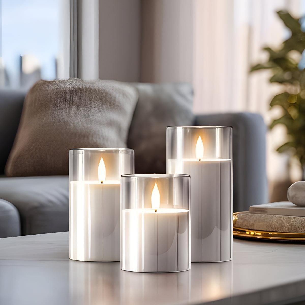 LED Candles Flameless Set Timer Remote Flickering