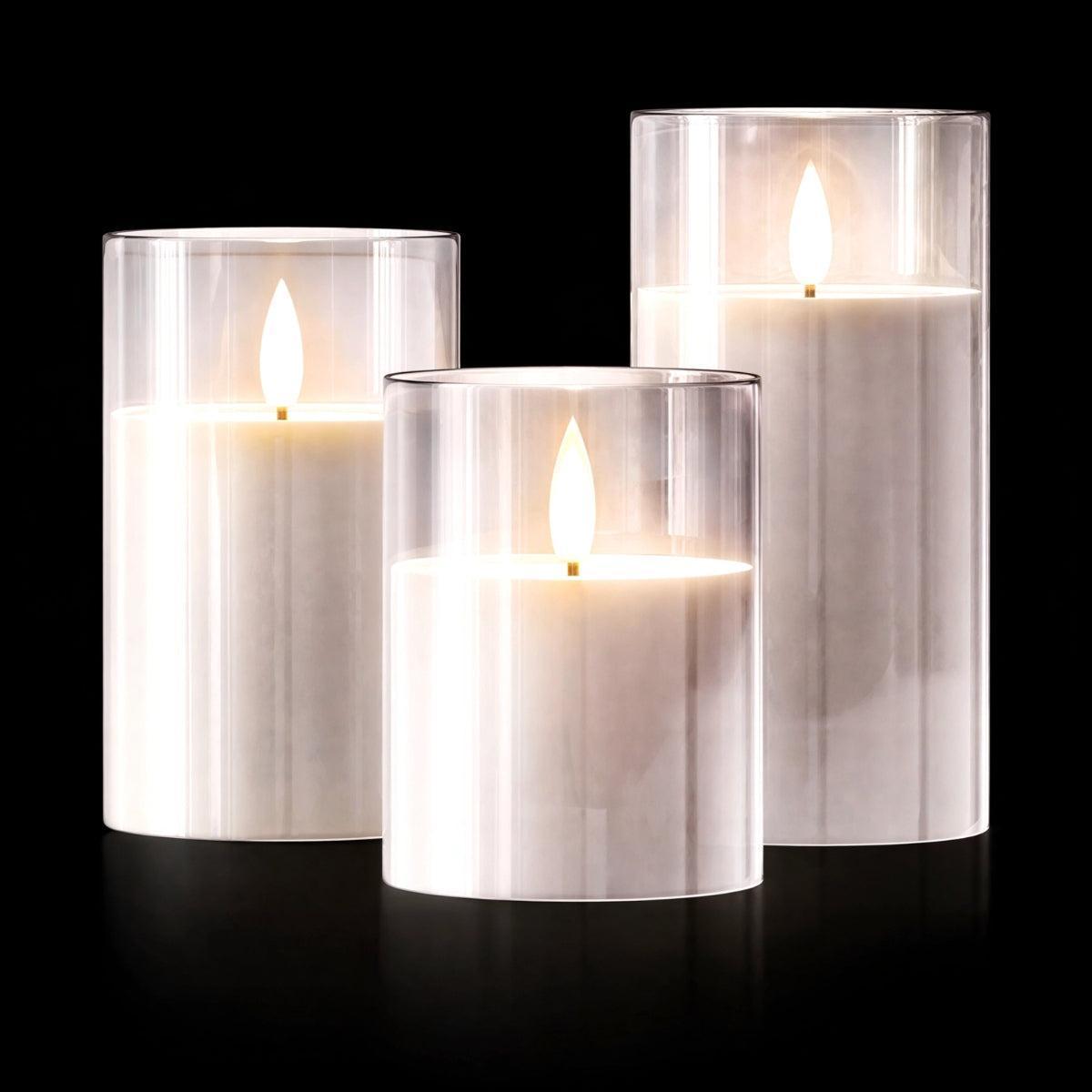 LED Candles Flameless Set Timer Remote Flickering
