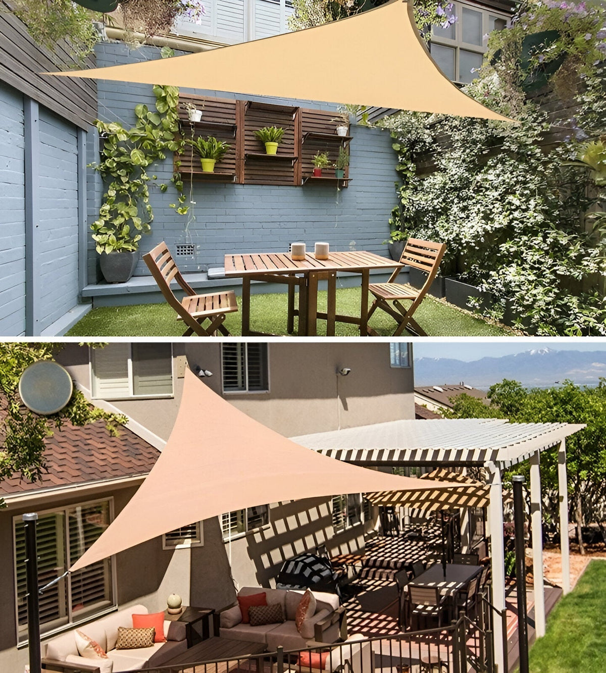 Shade Sail Triangle Waterproof UV Block Patio Cover