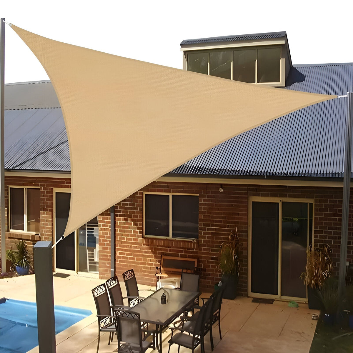 Shade Sail Triangle Waterproof UV Block Patio Cover
