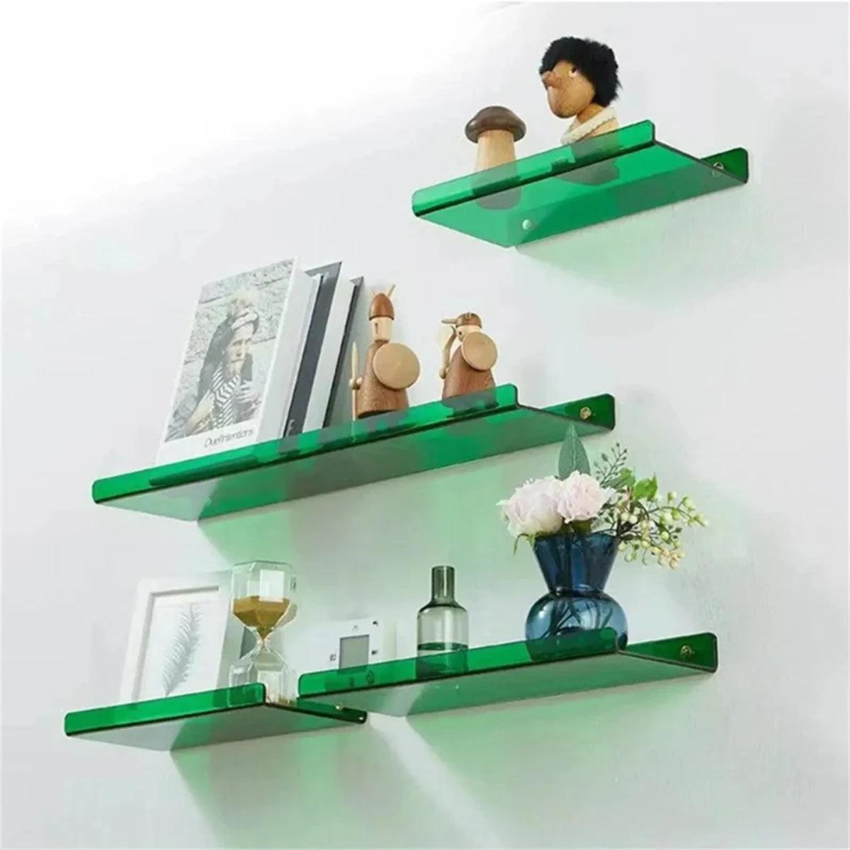 Floating Wall Shelf Acrylic Retro No Drill Display