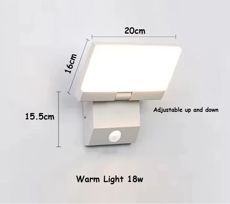 Outdoor Wall Light LED Foldable IP65 Motion Sensor