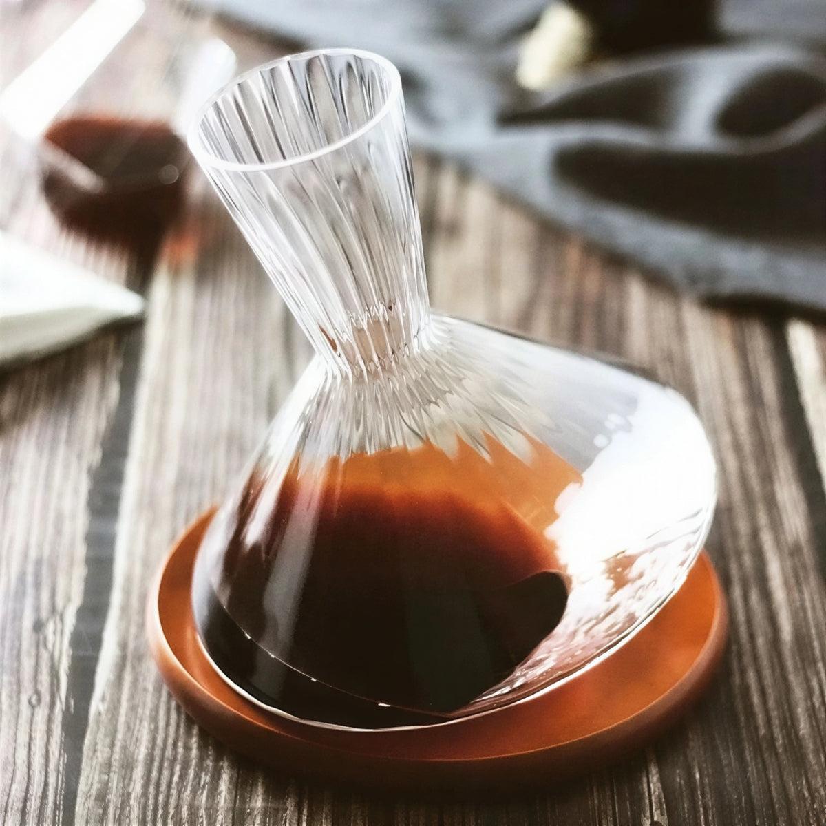 Wine Decanter Crystal Rotating Aerating Home Bar