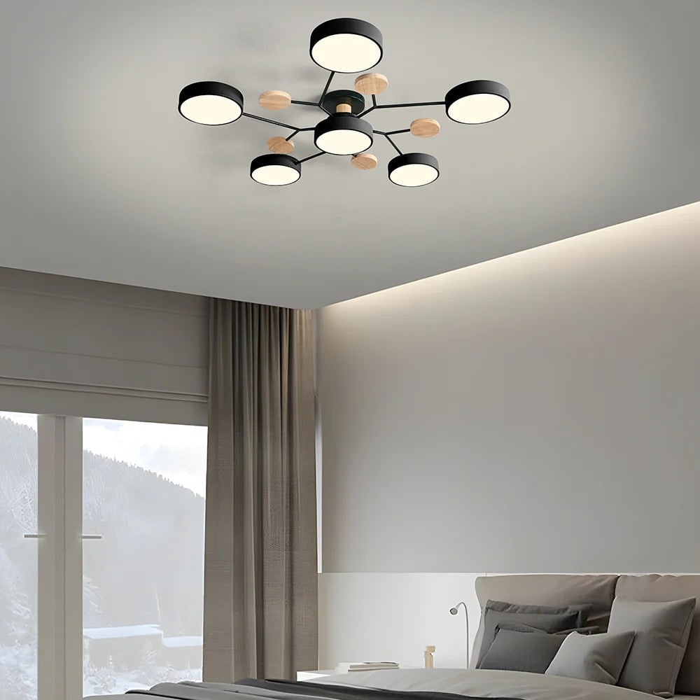 Chandelier Iron LED Semi Flush Mount Dining Ceiling