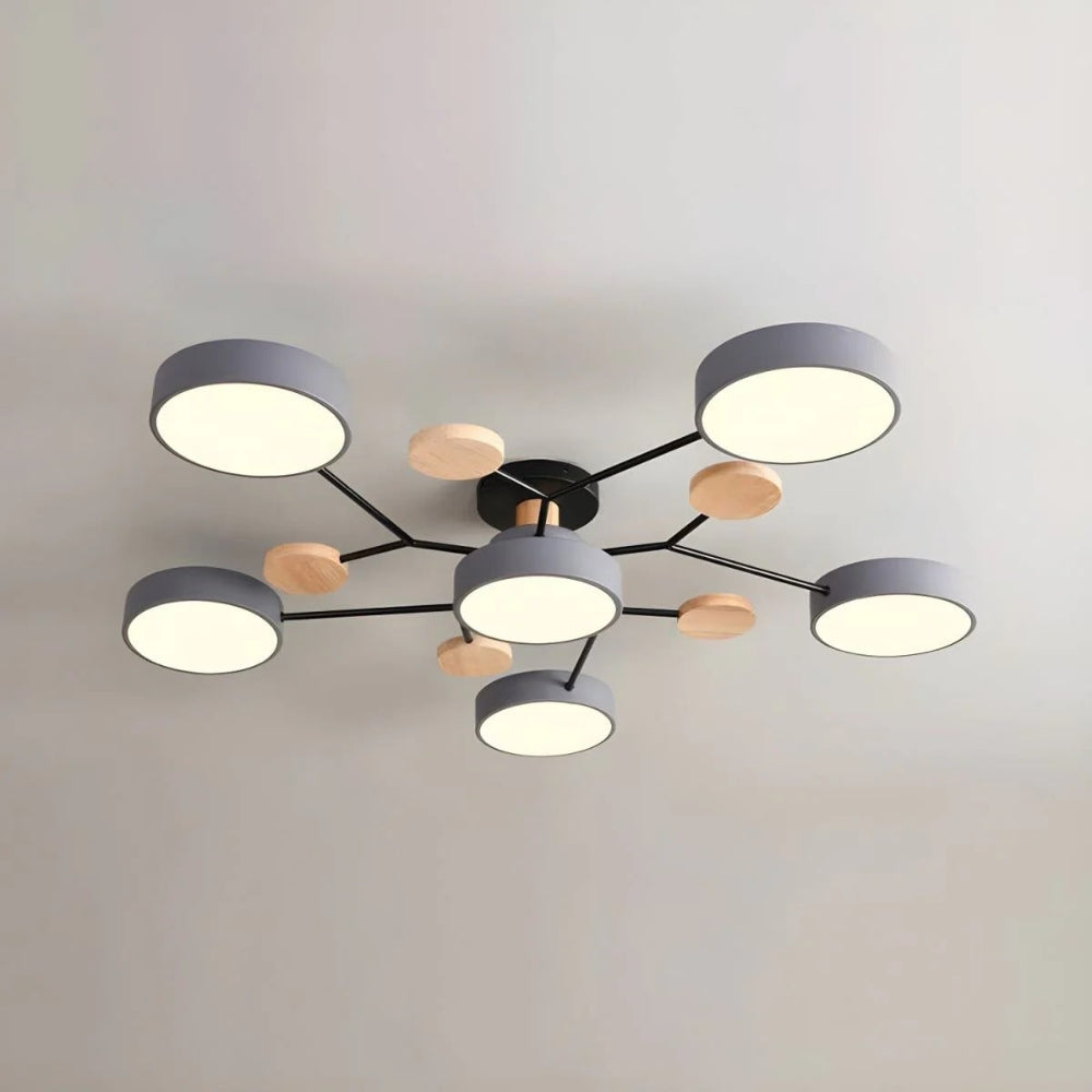 Chandelier Iron LED Semi Flush Mount Dining Ceiling