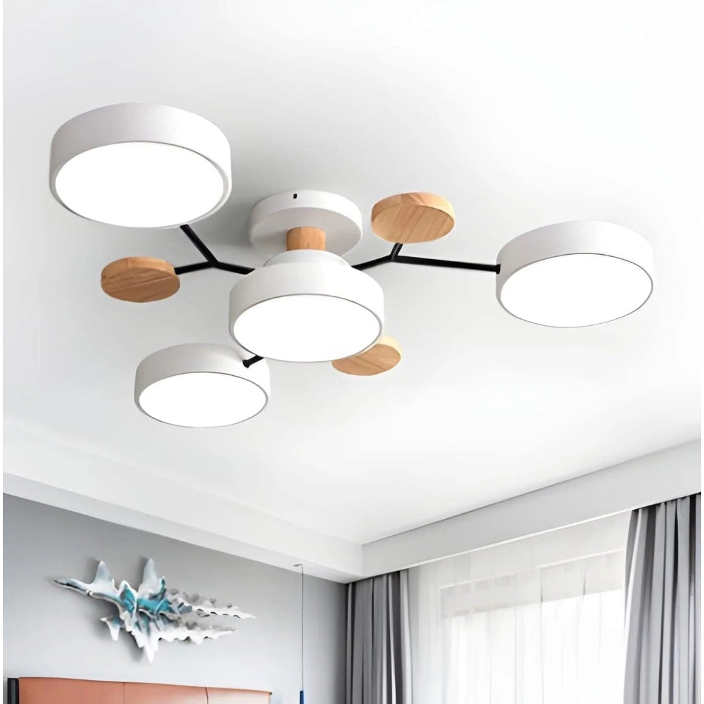 Chandelier Iron LED Semi Flush Mount Dining Ceiling