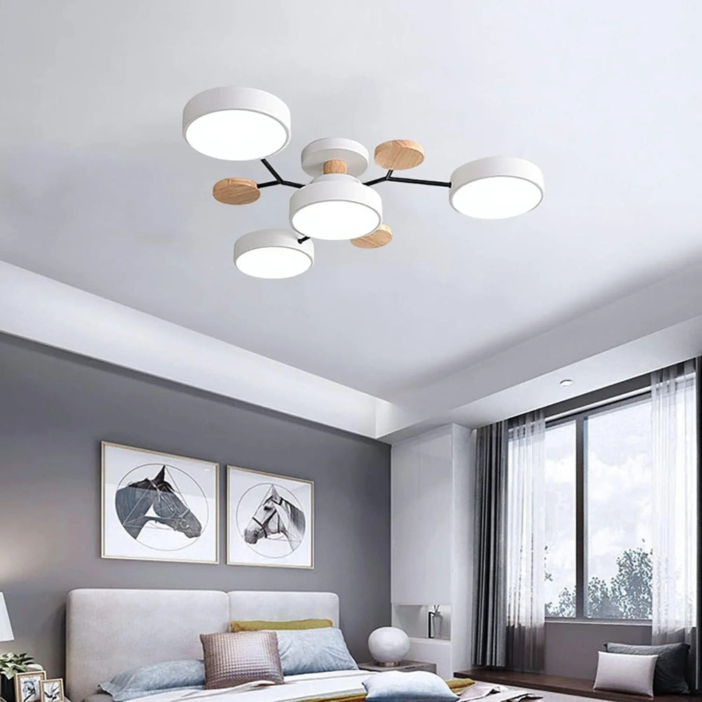 Chandelier Iron LED Semi Flush Mount Dining Ceiling