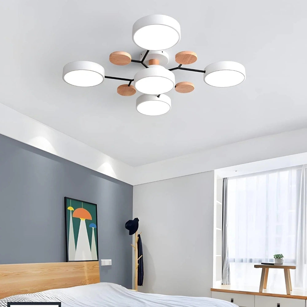 Chandelier Iron LED Semi Flush Mount Dining Ceiling