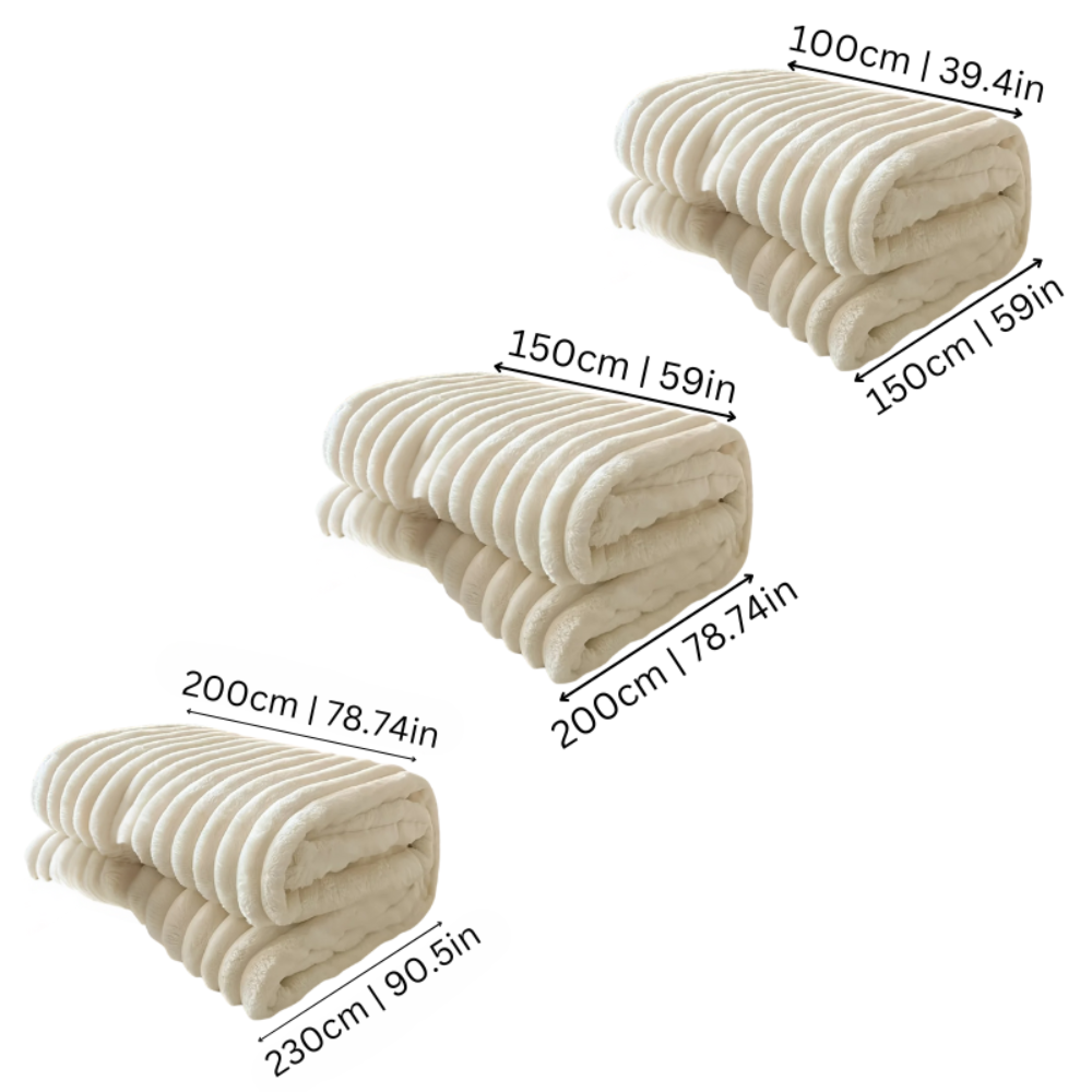 Throw Blanket Faux Fur Soft Warm Sofa and Bed