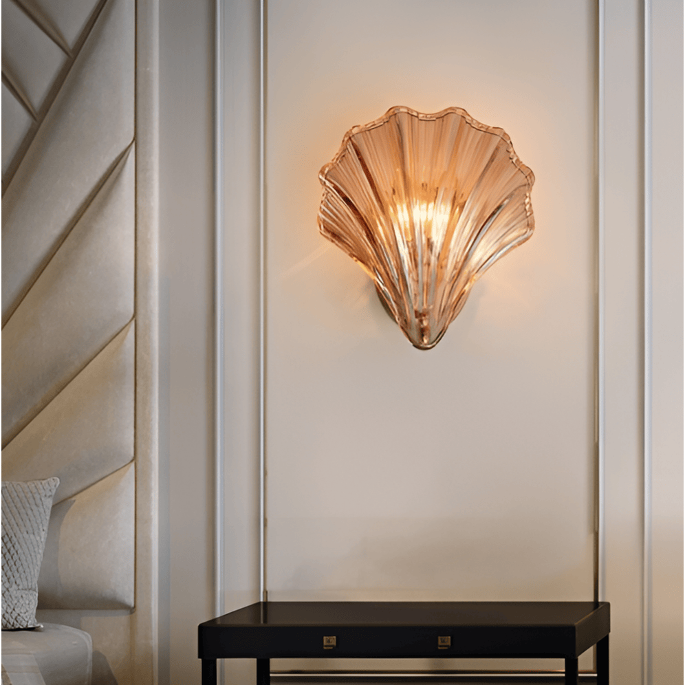 Wall Sconce Shell Glass Scallop Indoor Light