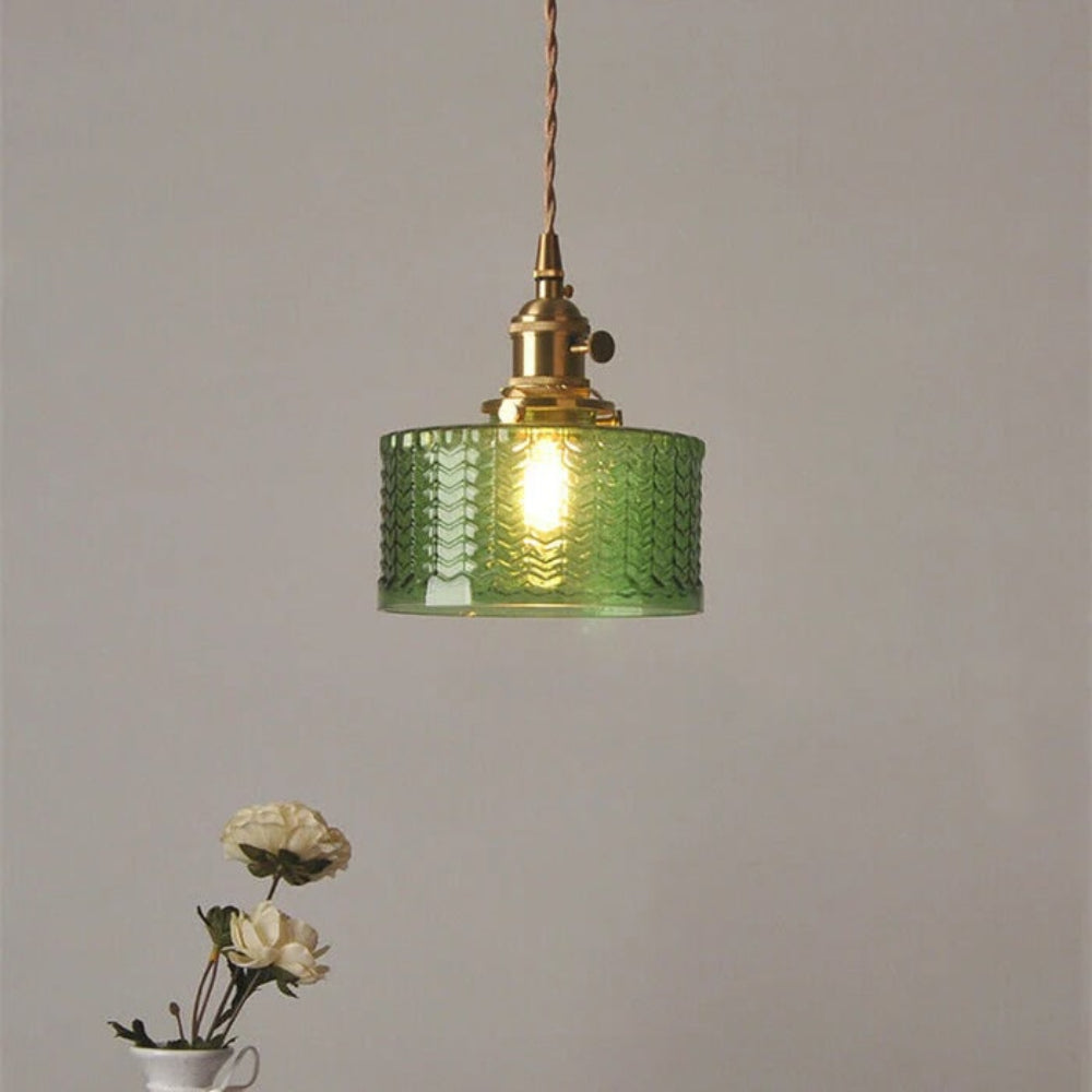 Pendant Light Green Glass Adjustable Kitchen Island