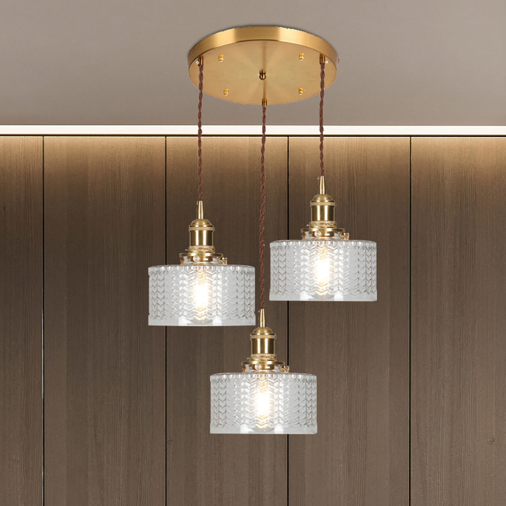 Pendant Light Green Glass Adjustable Kitchen Island