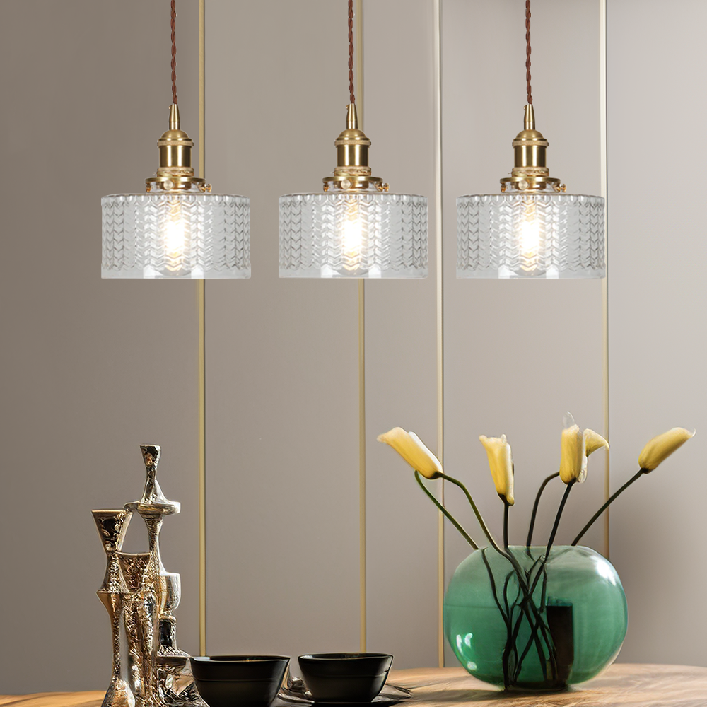 Pendant Light Green Glass Adjustable Kitchen Island