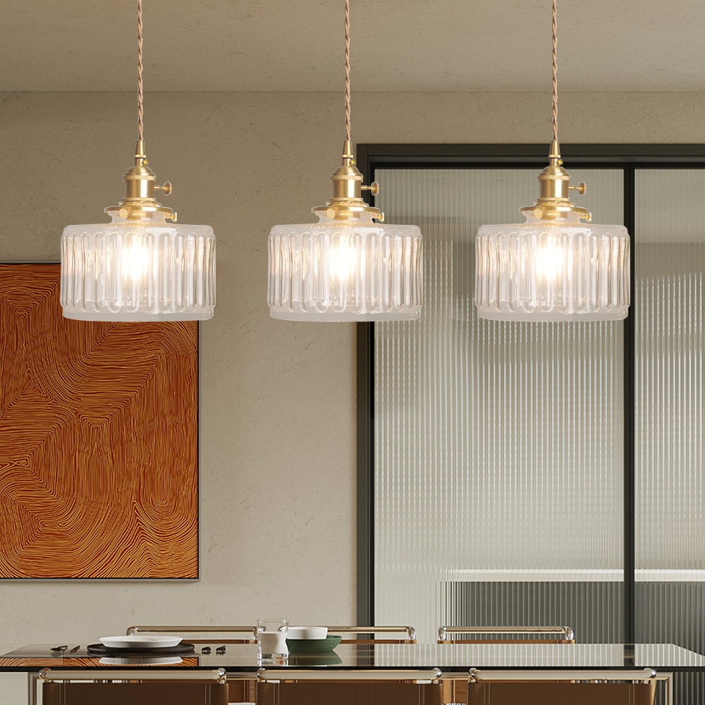 Pendant Light Green Glass Adjustable Kitchen Island