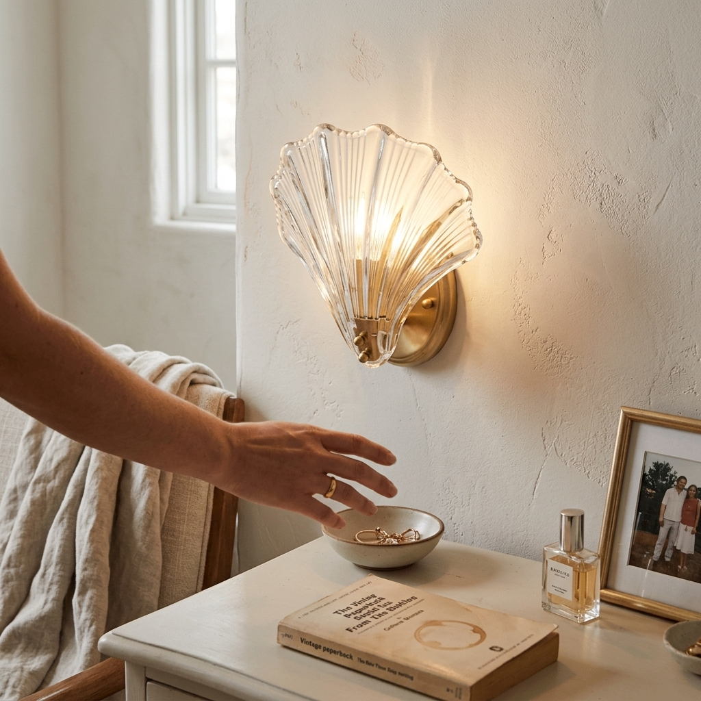 Glass Shade Wall Lamp Easy Installation Minimalist Design
