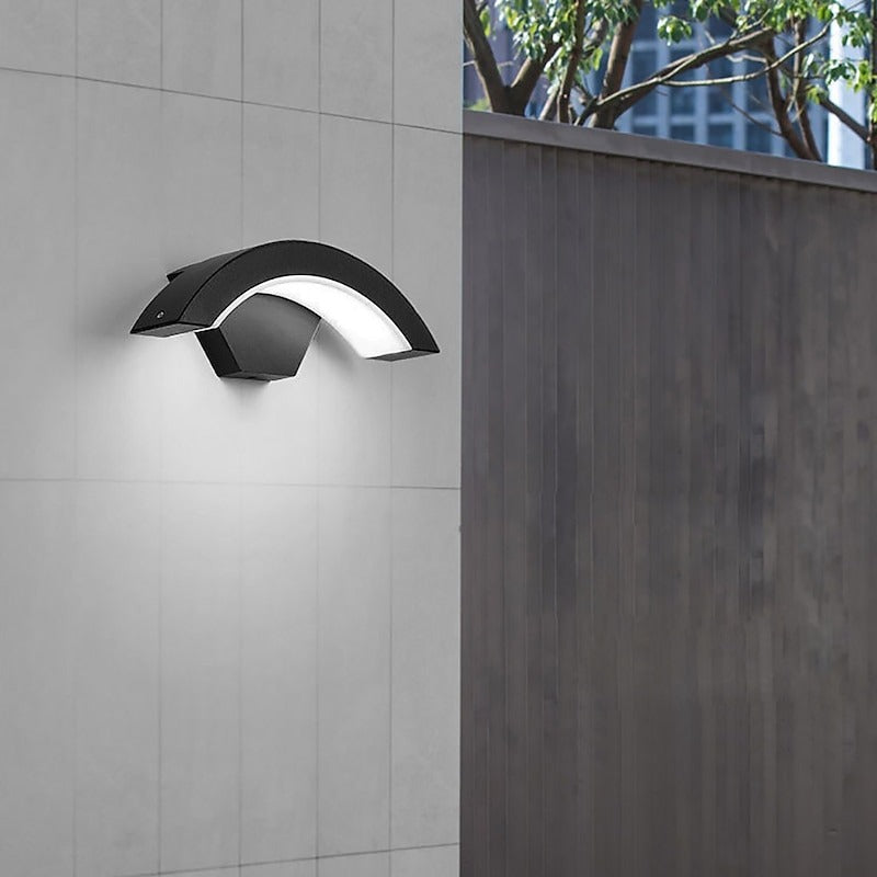 Outdoor Wall Light Aluminium Arc LED IP65 Waterproof