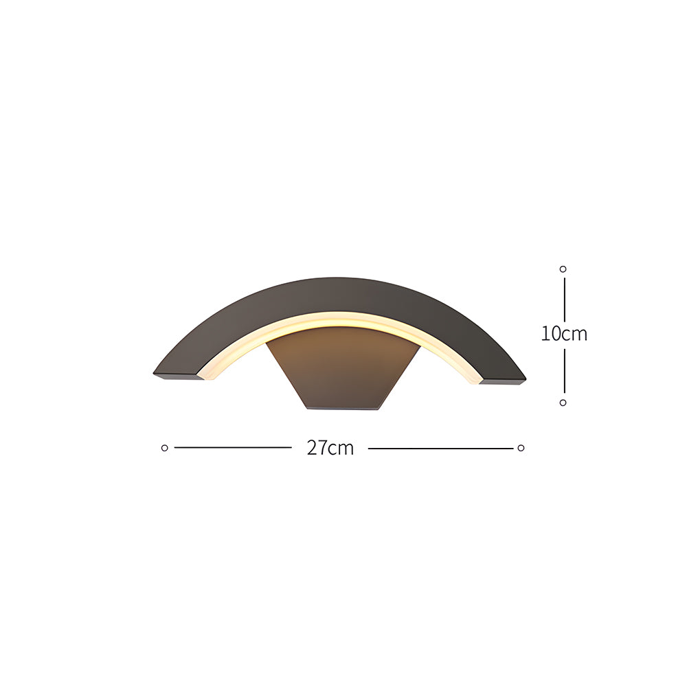 Outdoor Wall Light Aluminium Arc LED IP65 Waterproof