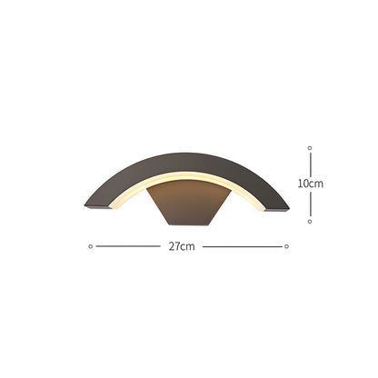 Outdoor Wall Light Aluminium Arc LED IP65 Waterproof