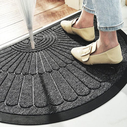 Door Mat Rubber Semi Circle Non Slip Durable Entry