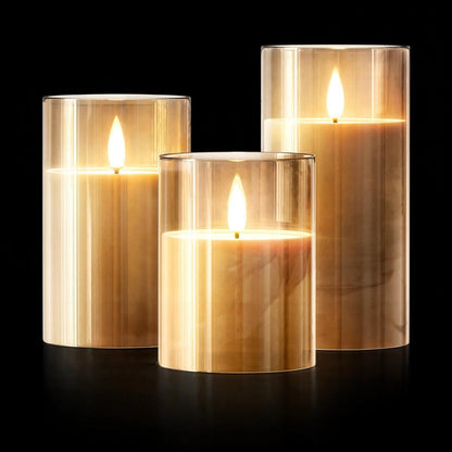 LED Candles Flameless Set Timer Remote Flickering