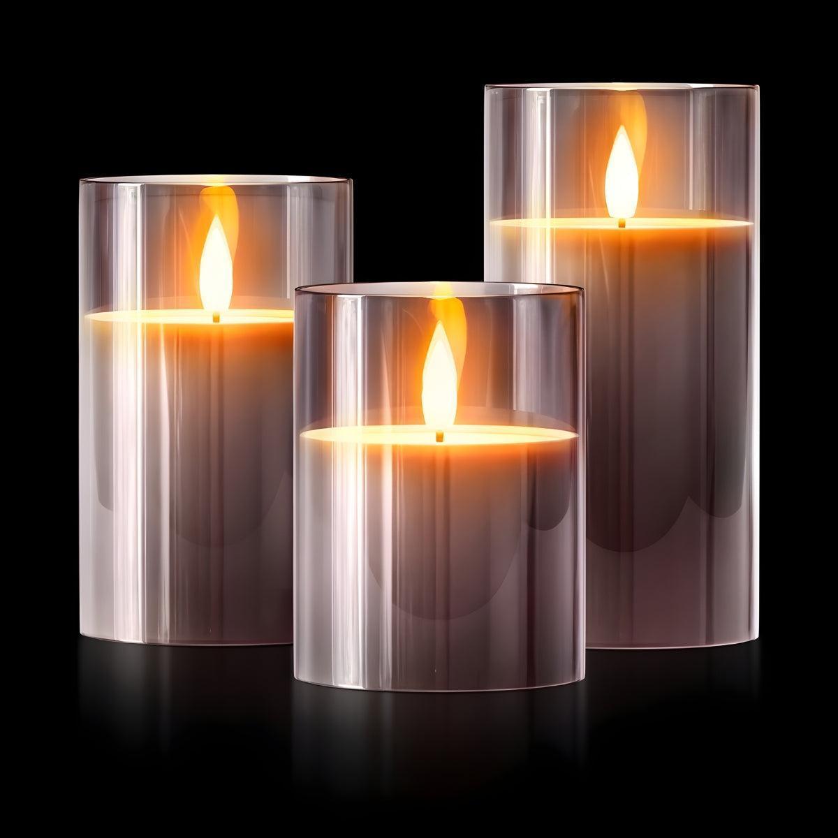 LED Candles Flameless Set Timer Remote Flickering