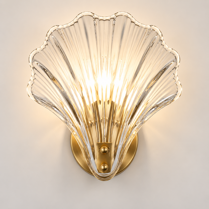 Wall Sconce Shell Glass Scallop Indoor Light