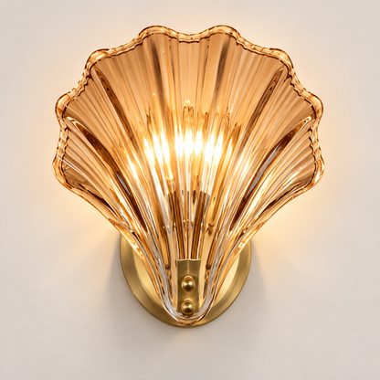 Wall Sconce Shell Glass Scallop Indoor Light