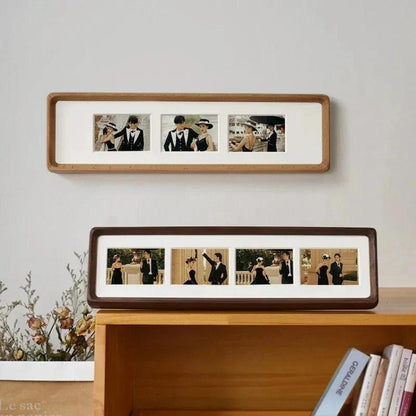Photo Frame Wooden Multi Collage Matted Wall or Desk