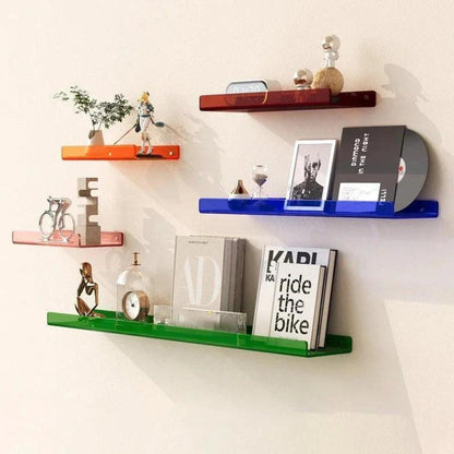 Floating Wall Shelf Acrylic Retro No Drill Display