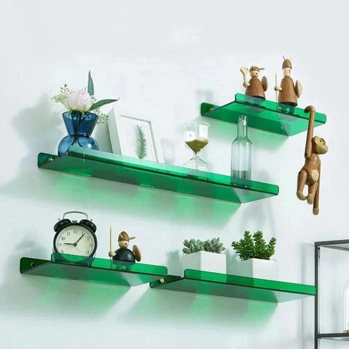 Floating Wall Shelf Acrylic Retro No Drill Display