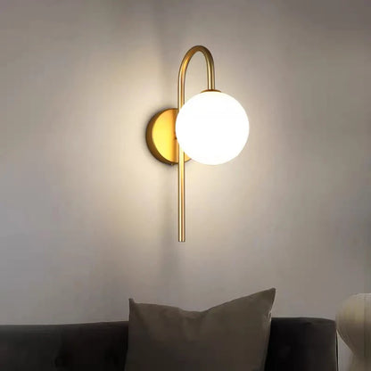Wall Sconce Frosted Glass Ball G9 Hardwired Nordic
