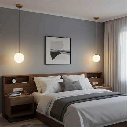 Pendant Light Gold PVC Ball LED Modern Chandelier