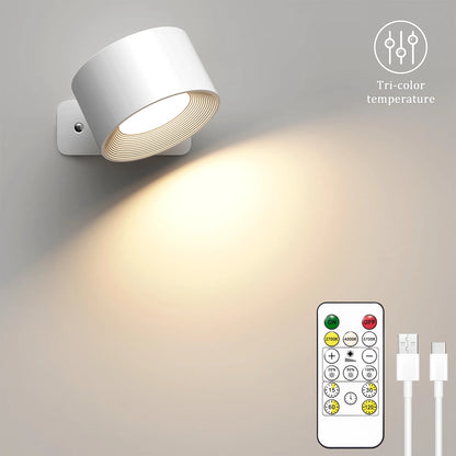 Wall Light Rechargeable LED Remote 3 Colour Dimmable