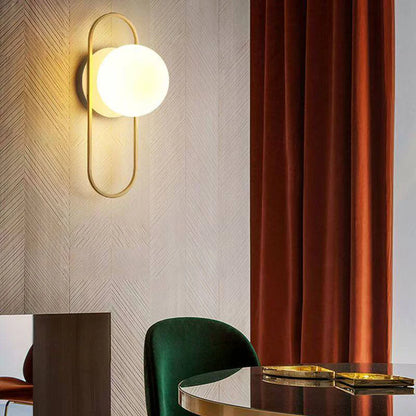 Wall Sconce Frosted Glass Ball G9 Hardwired Nordic