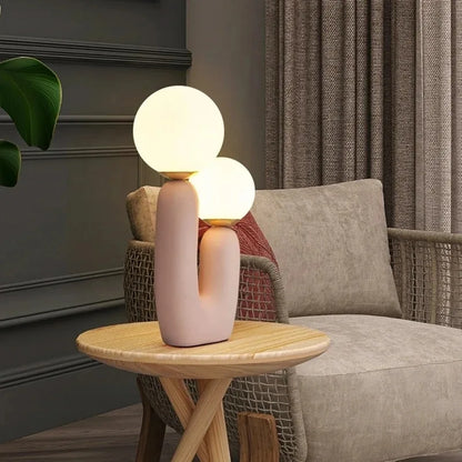 Table Lamp Art Glass Nordic Bedside Bulb Included