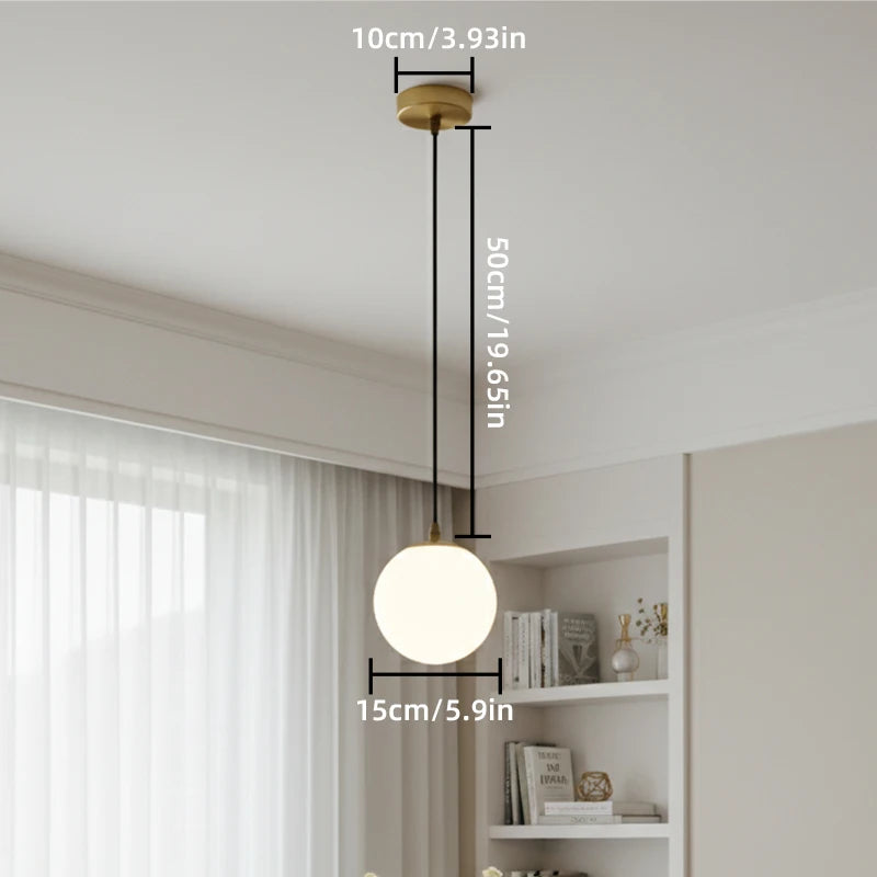Pendant Light Gold PVC Ball LED Modern Chandelier