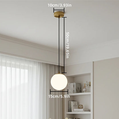 Pendant Light Gold PVC Ball LED Modern Chandelier