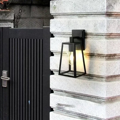 Outdoor Wall Light Matte Black Lantern IP65 Modern