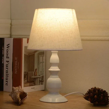 Desk Lamp Resin Fabric Shade E27 Nordic Bedside