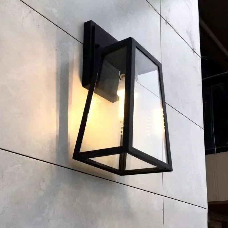 Outdoor Wall Light Matte Black Lantern IP65 Modern