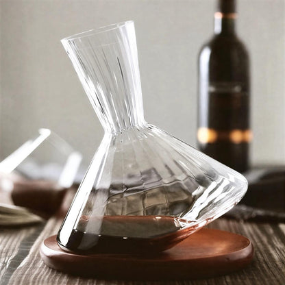 Wine Decanter Crystal Rotating Aerating Home Bar