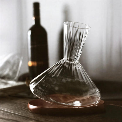 Wine Decanter Crystal Rotating Aerating Home Bar