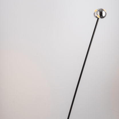 Floor Lamp Chrome Globe Dual Head Adjustable Reading