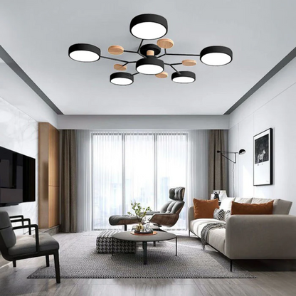 Chandelier Iron LED Semi Flush Mount Dining Ceiling