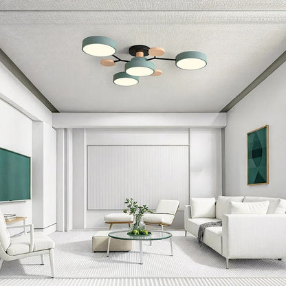 Chandelier Iron LED Semi Flush Mount Dining Ceiling
