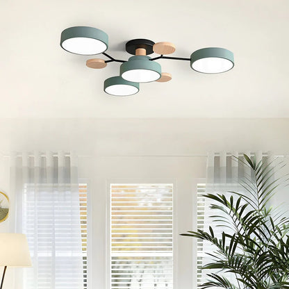 Chandelier Iron LED Semi Flush Mount Dining Ceiling