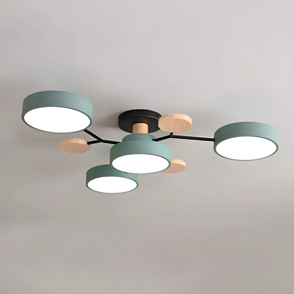 Chandelier Iron LED Semi Flush Mount Dining Ceiling
