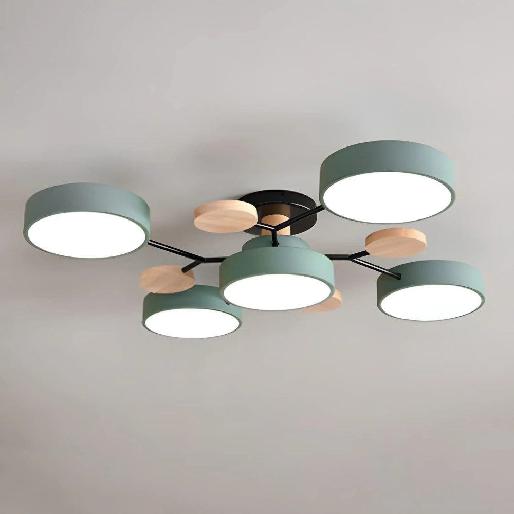 Chandelier Iron LED Semi Flush Mount Dining Ceiling